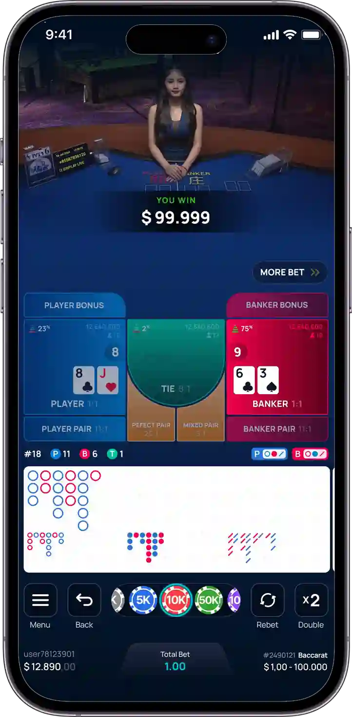 baccarat win